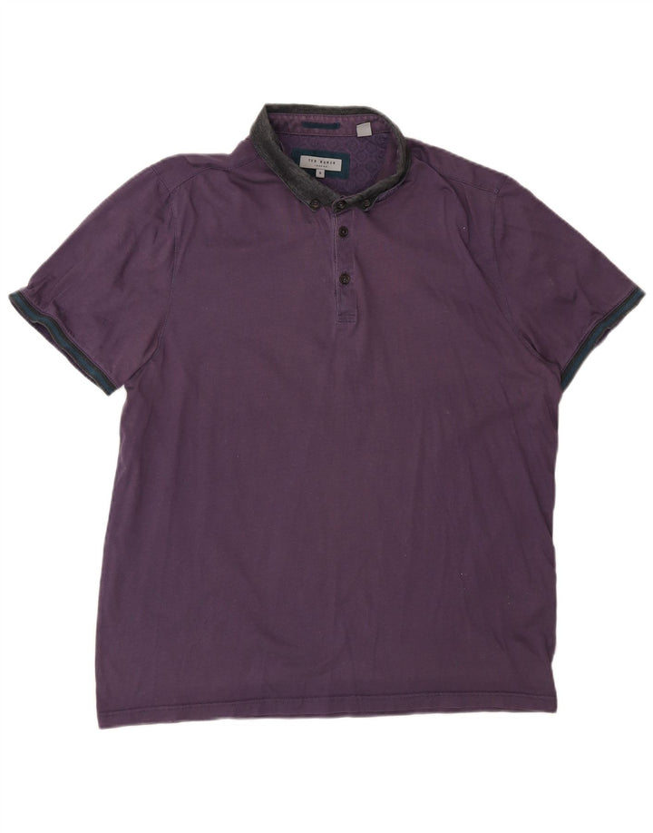 Ted Baker Herre Rugby Polo Shirt Størrelse 5 XL Lilla