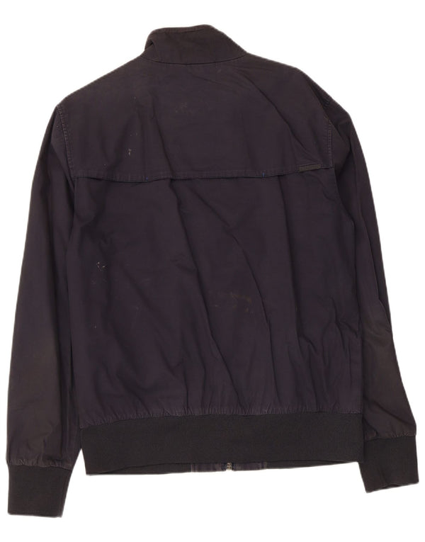 Superdry Bomberjakke til mænd UK 42 XL marineblå bomuld