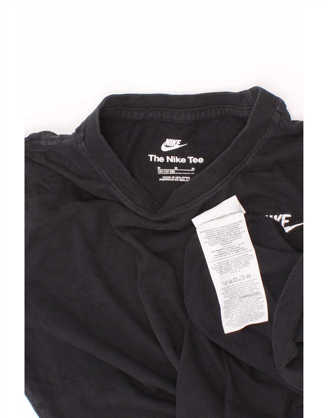 Nike Boys T-Shirt Top 10-11 år Medium Sort Bomuld