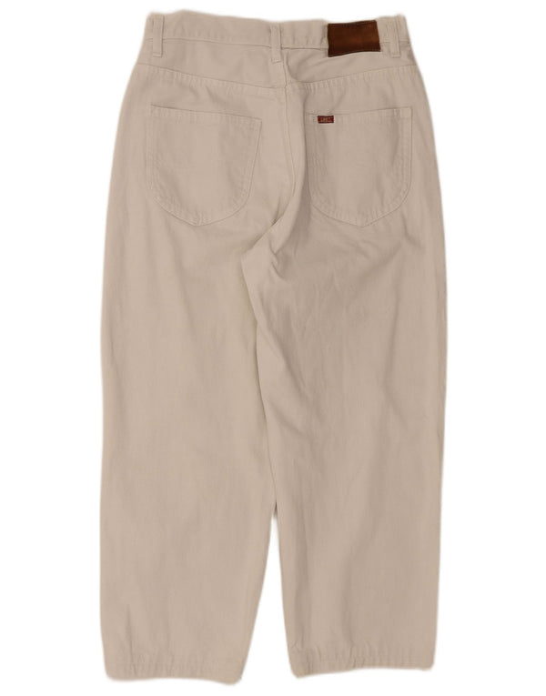 Lee Mens Riders Cropped Jeans W33 L24 Hvid Bomuld