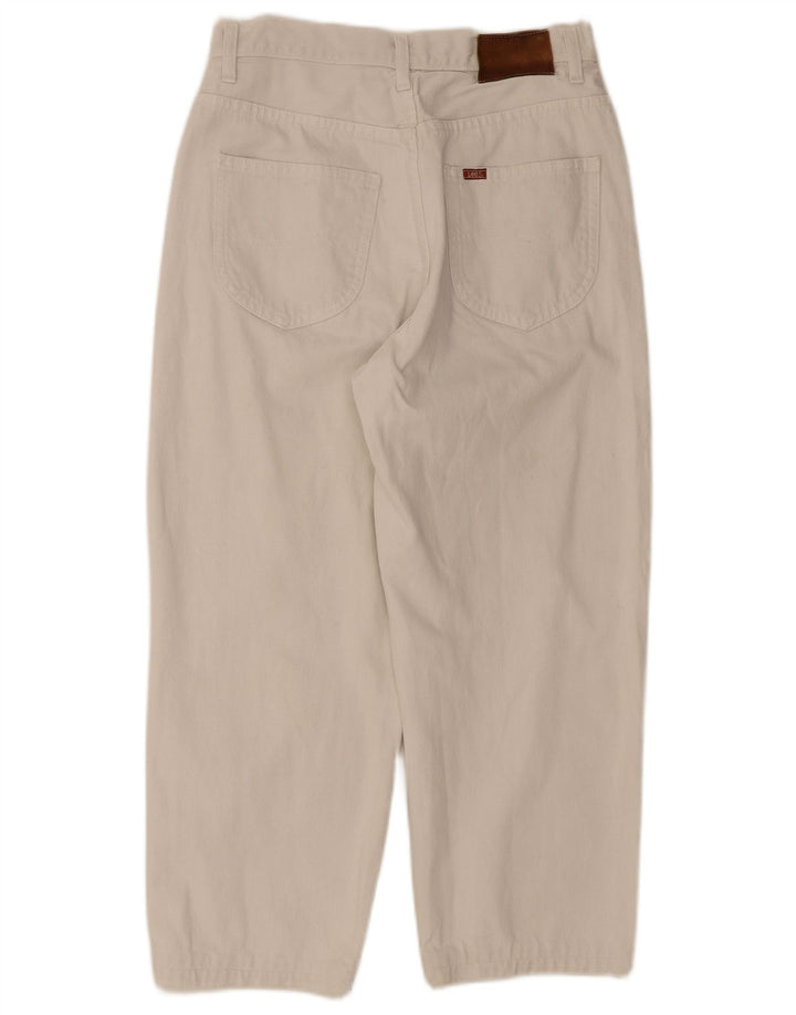 Lee Mens Riders Cropped Jeans W33 L24 Hvid Bomuld