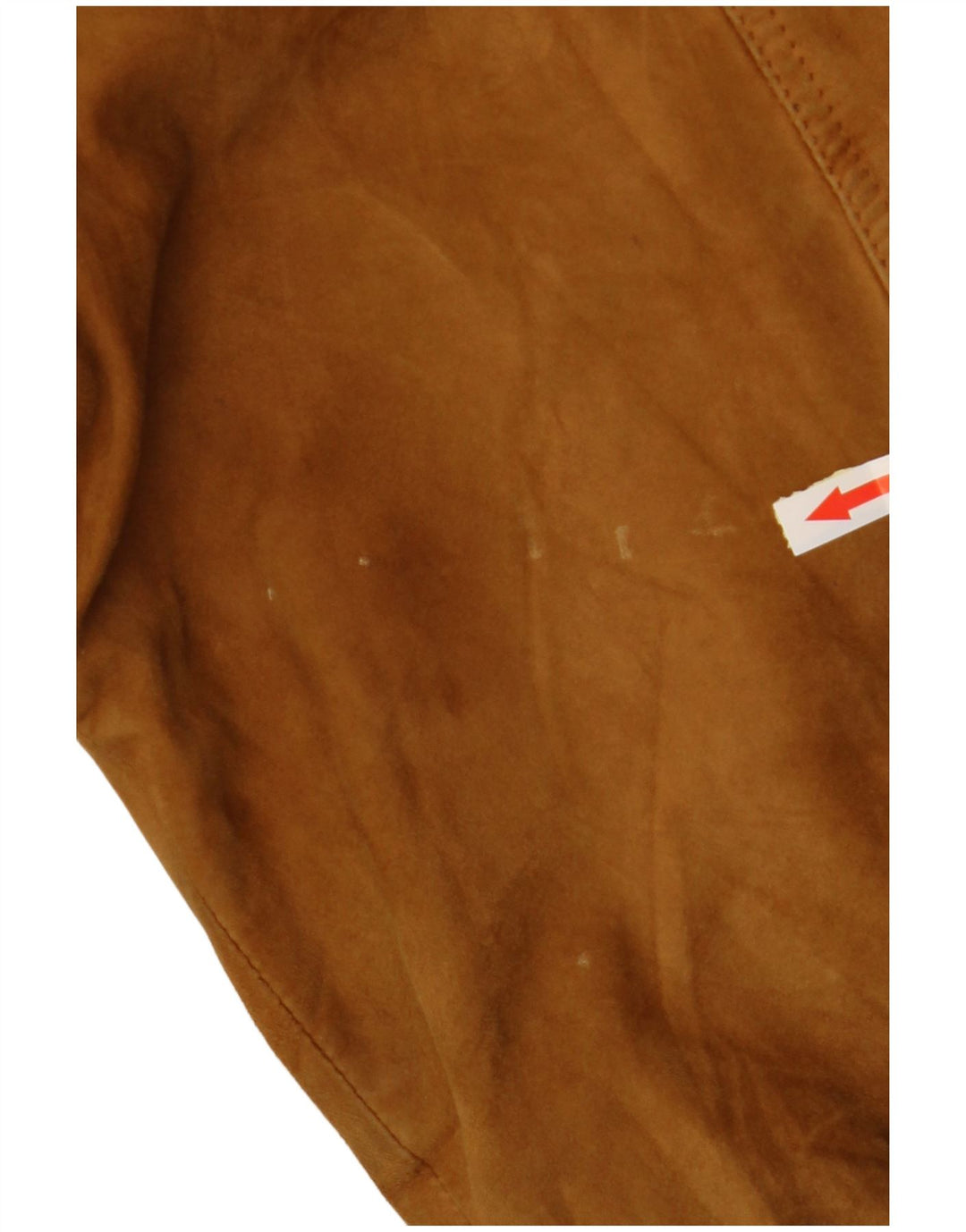 FABIO D Bomberjakke i ruskind til mænd UK 40 Stort beige læder