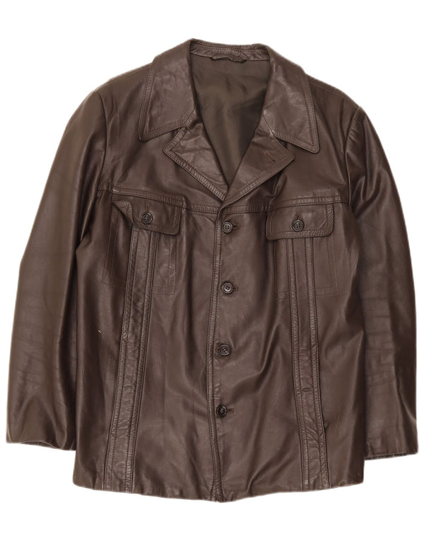 Vintage herre læderjakke UK 38 Medium Brown