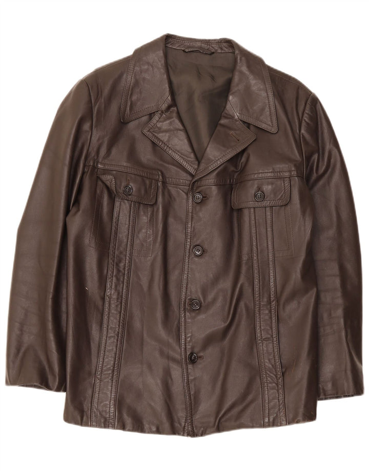 Vintage herre læderjakke UK 38 Medium Brown