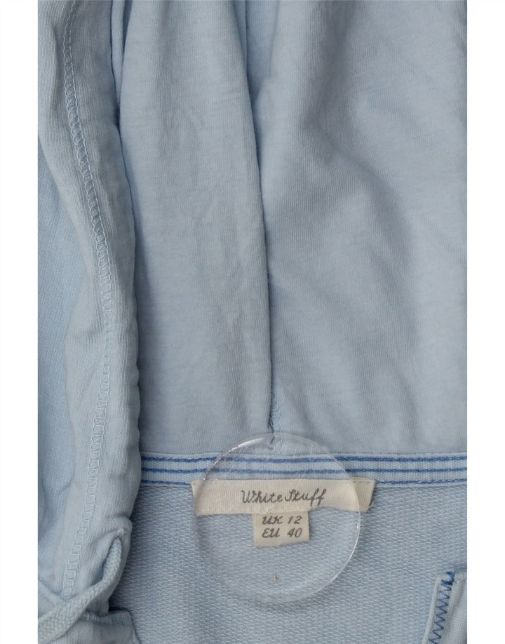 WHITE STUFF Dame hættetrøje Jumper UK 12 Medium Blue Cotton
