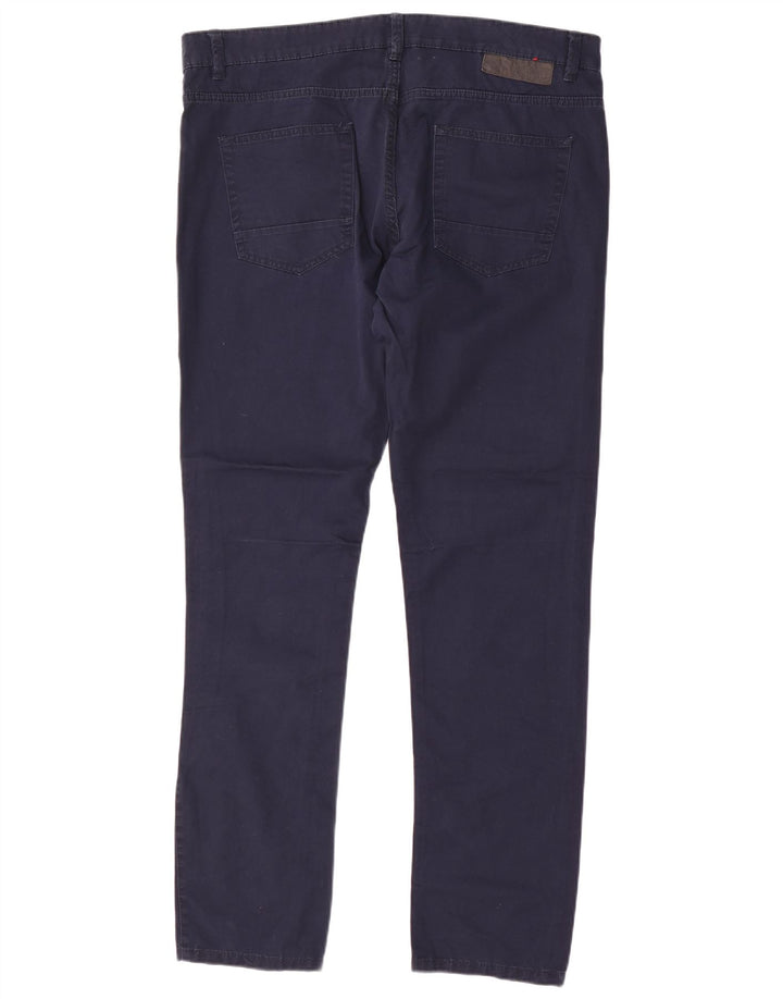 Benetton Herre Slim Casual Bukser W36 L32 Marineblå