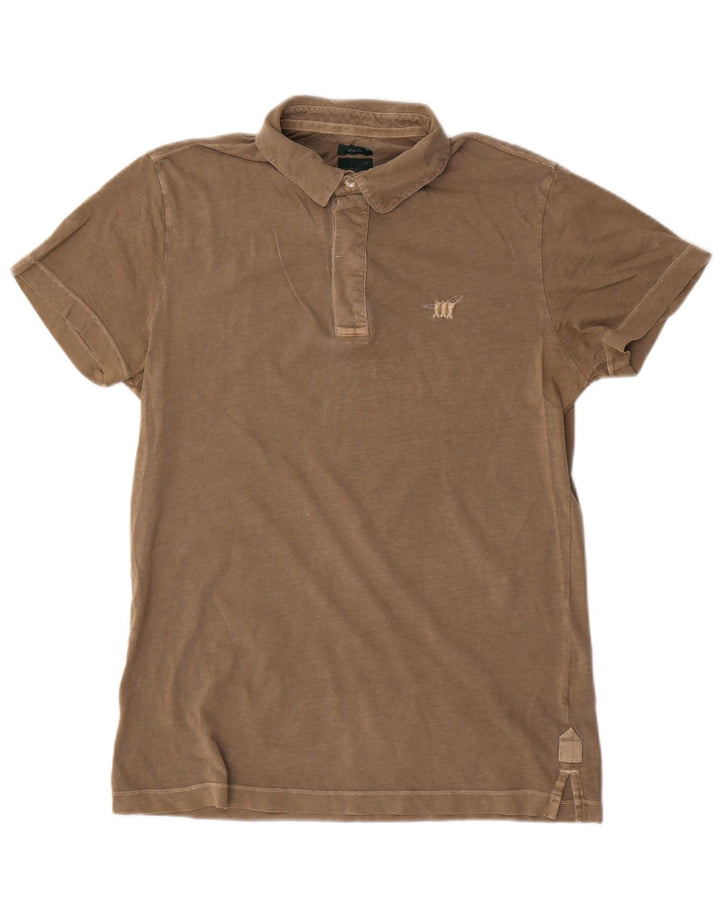 Henry Cottons Herre Slim Fit Polo Shirt Medium Brun Bomuld
