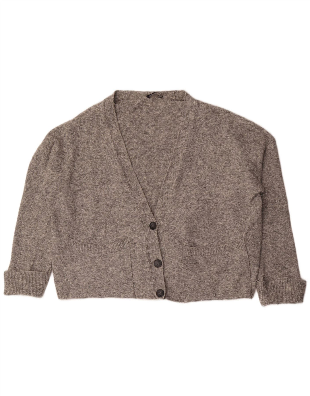Marks & Spencer Dame oversized cardigan sweater UK 18 XL Grå Flecked