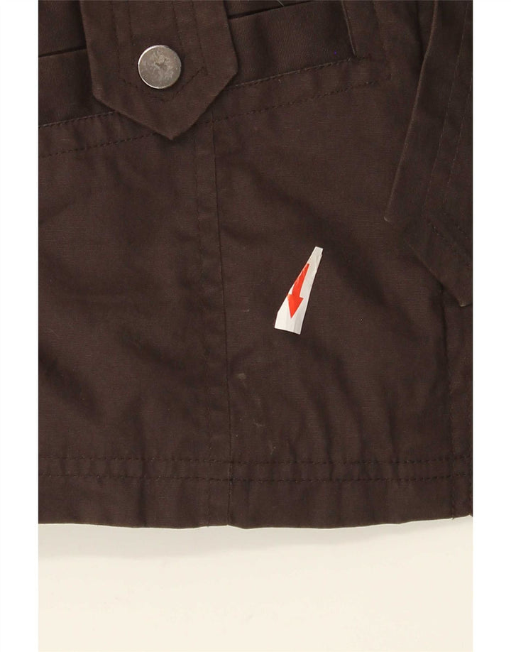 Zara Womens Utility Jacket UK 10 Small Brown Bomuld