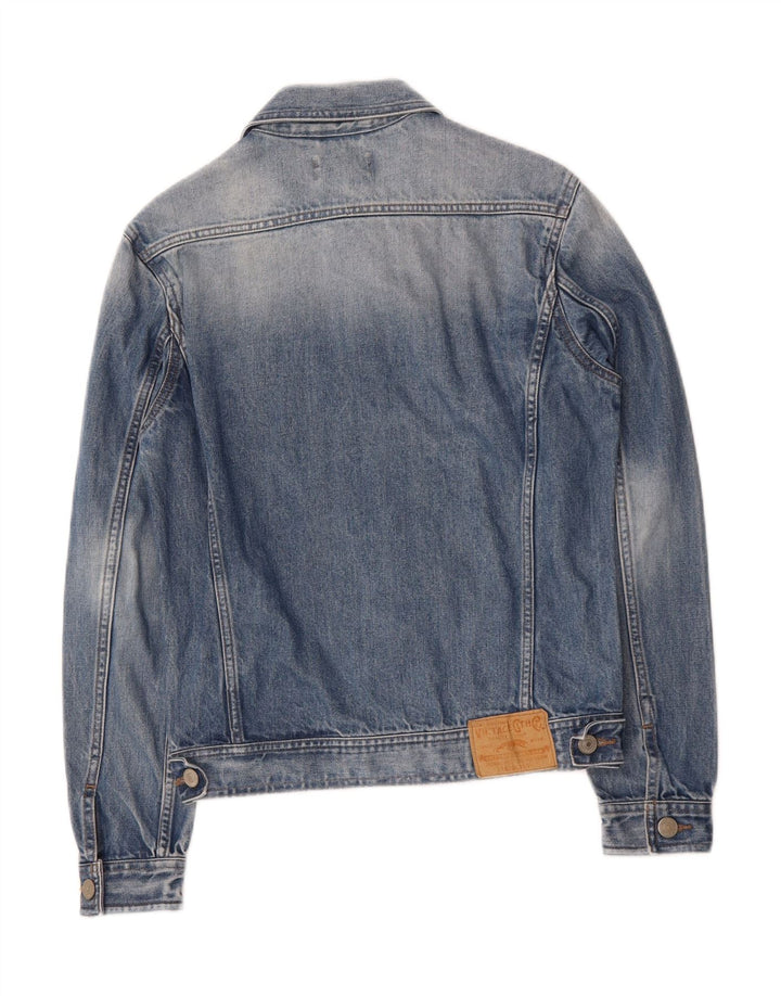 VINTAGE Womens Denim Jacket UK 12 Medium Blue Vintage Vintage and Second-Hand Vintage from Messina Hembry 