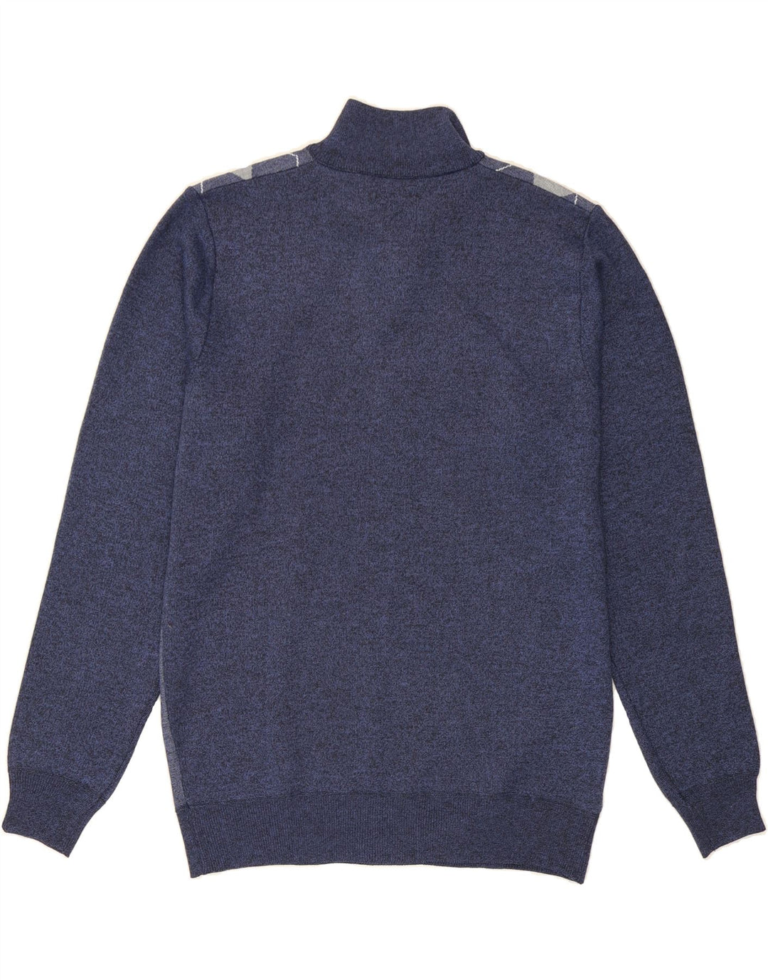 BALLANTRAE Mens Zip Neck Jumper Sweater Large Navy Blue Argyle/Diamond Vintage Ballantrae and Second-Hand Ballantrae from Messina Hembry 