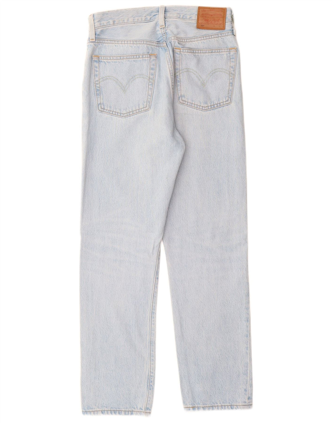 LEVI'S Dame 501 Straight Jeans W26 L28 Blå Bomuld