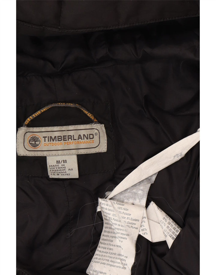 Timberland Polstret frakke med hætte til kvinder UK 14 Medium Sort Polyester