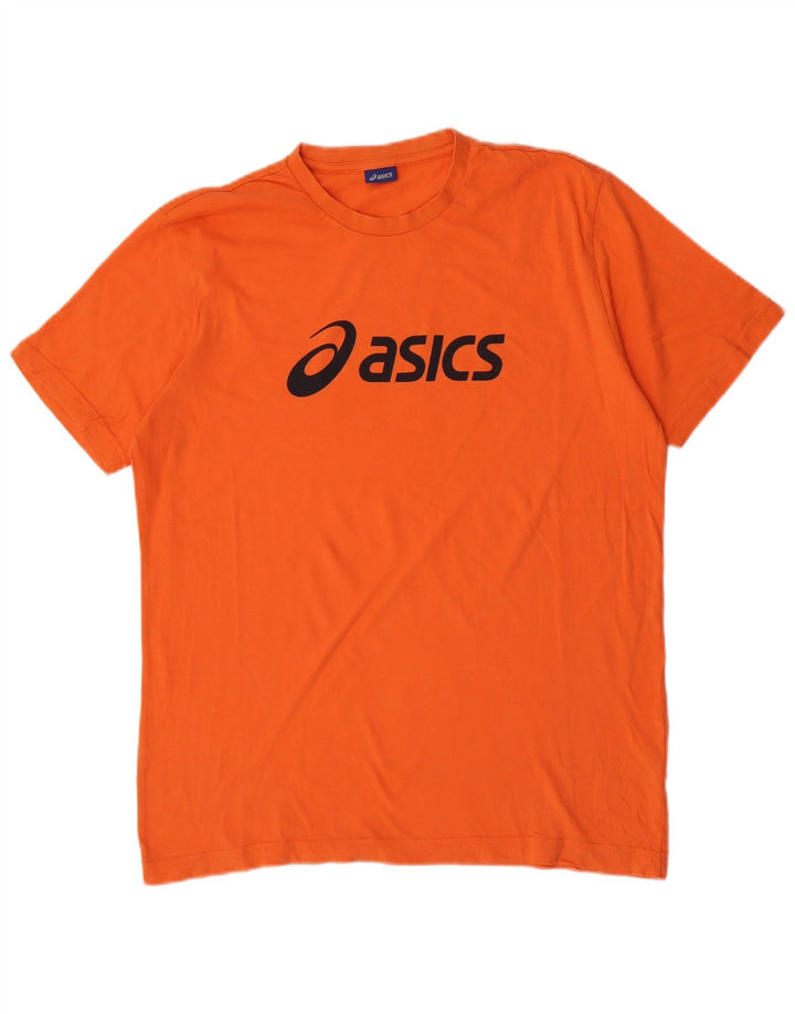 Asics Herre Grafisk T-Shirt Top XL Orange Bomuld