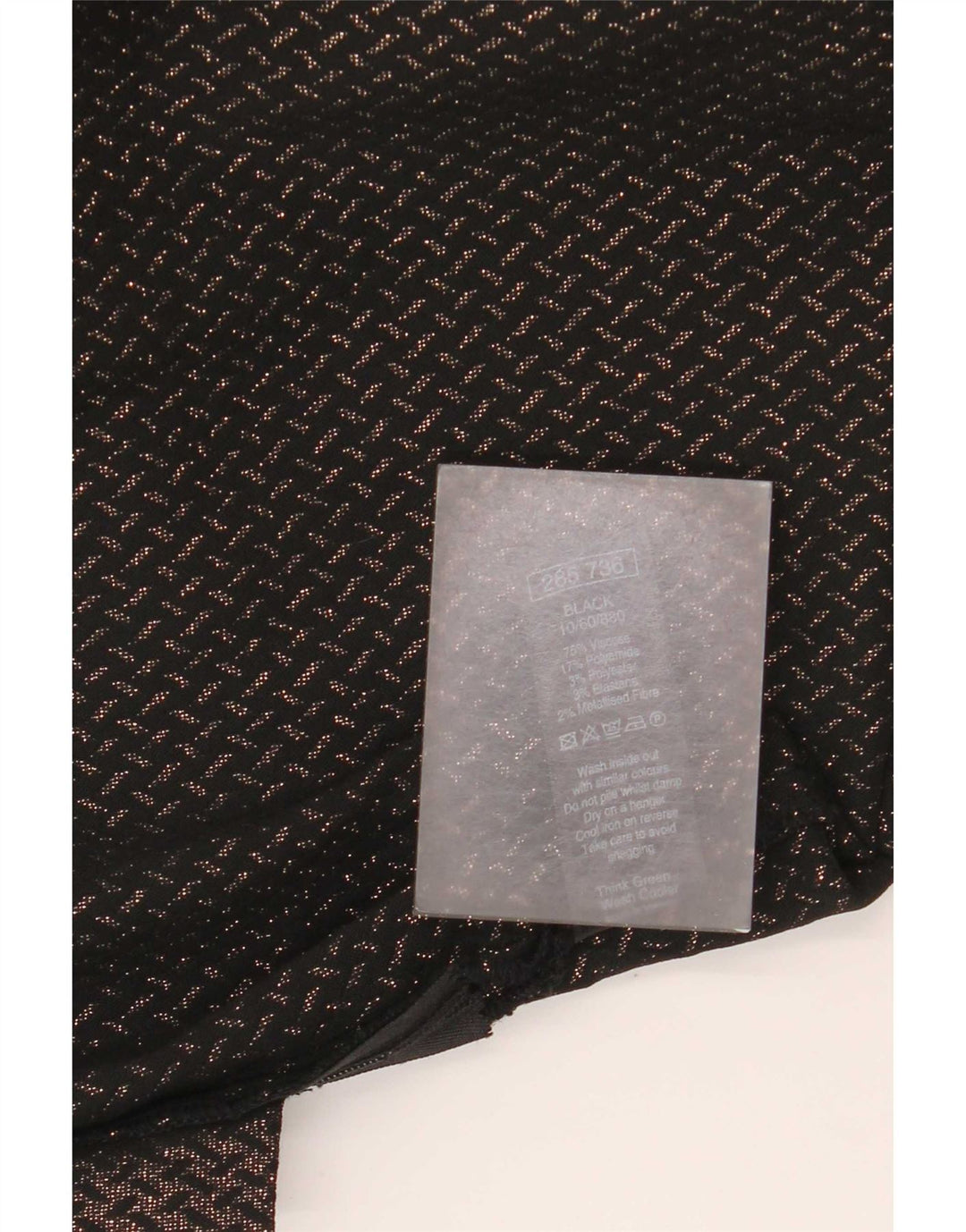 M&Co Dame Abstrakt Mønster Slim Casual Bukser UK 14 Large W35 L29 Sort