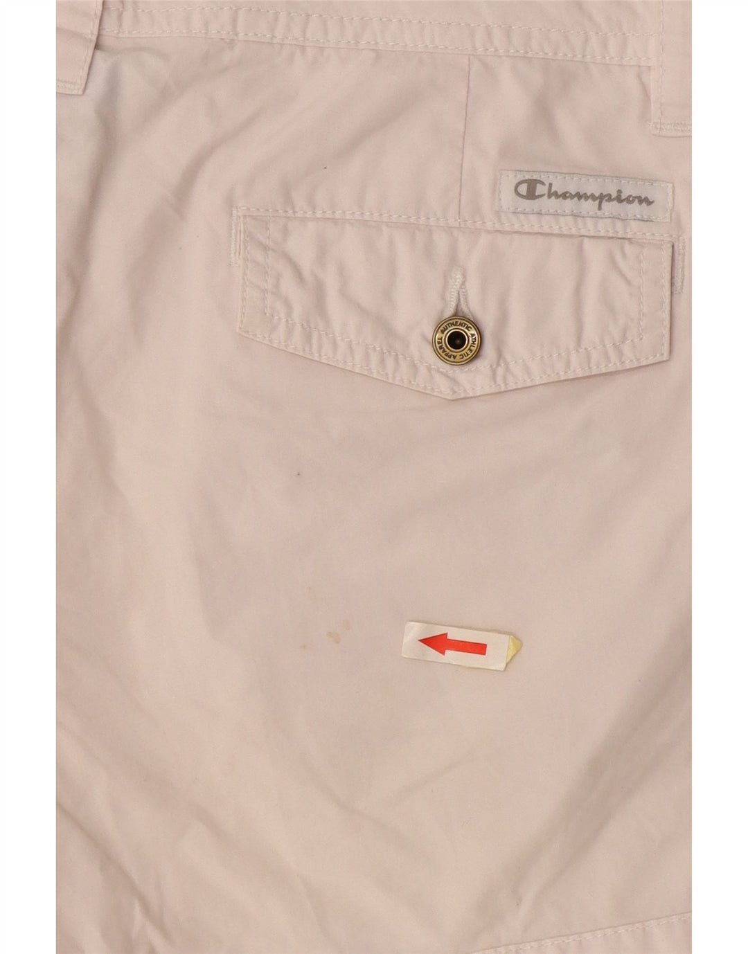 CHAMPION Casual Shorts til kvinder Medium W30 Off White Bomuld