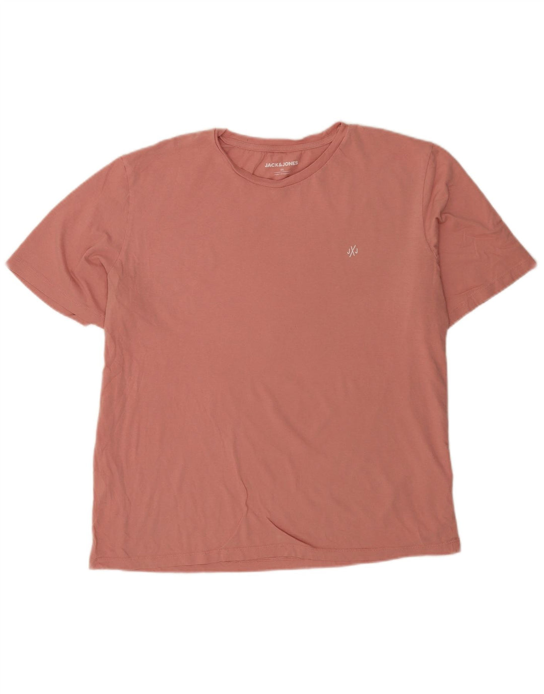 Jack & Jones Herre T-Shirt Top 2XL Pink Bomuld