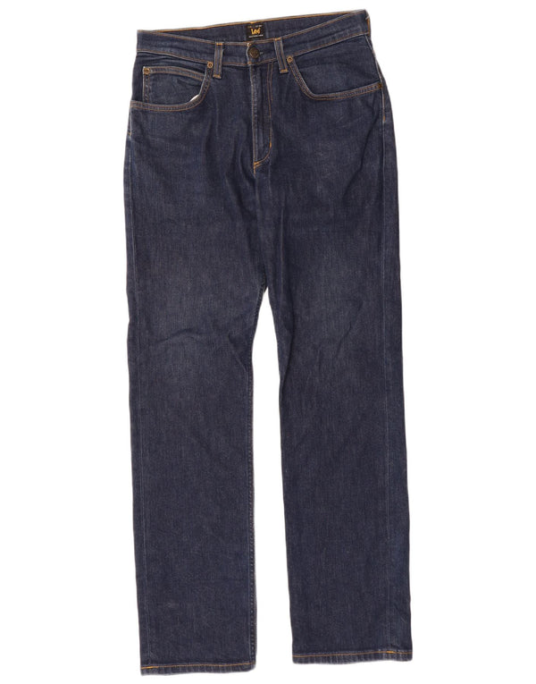 Lee Mens Brooklyn Straight Jeans W30 L32 Blå Bomuld