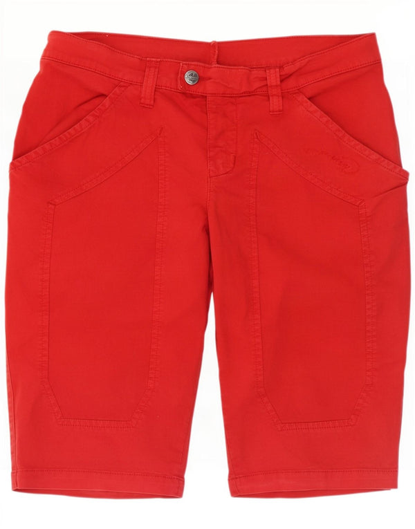Jeckerson Womens High Waist denimshorts Medium W30 Red Cotton