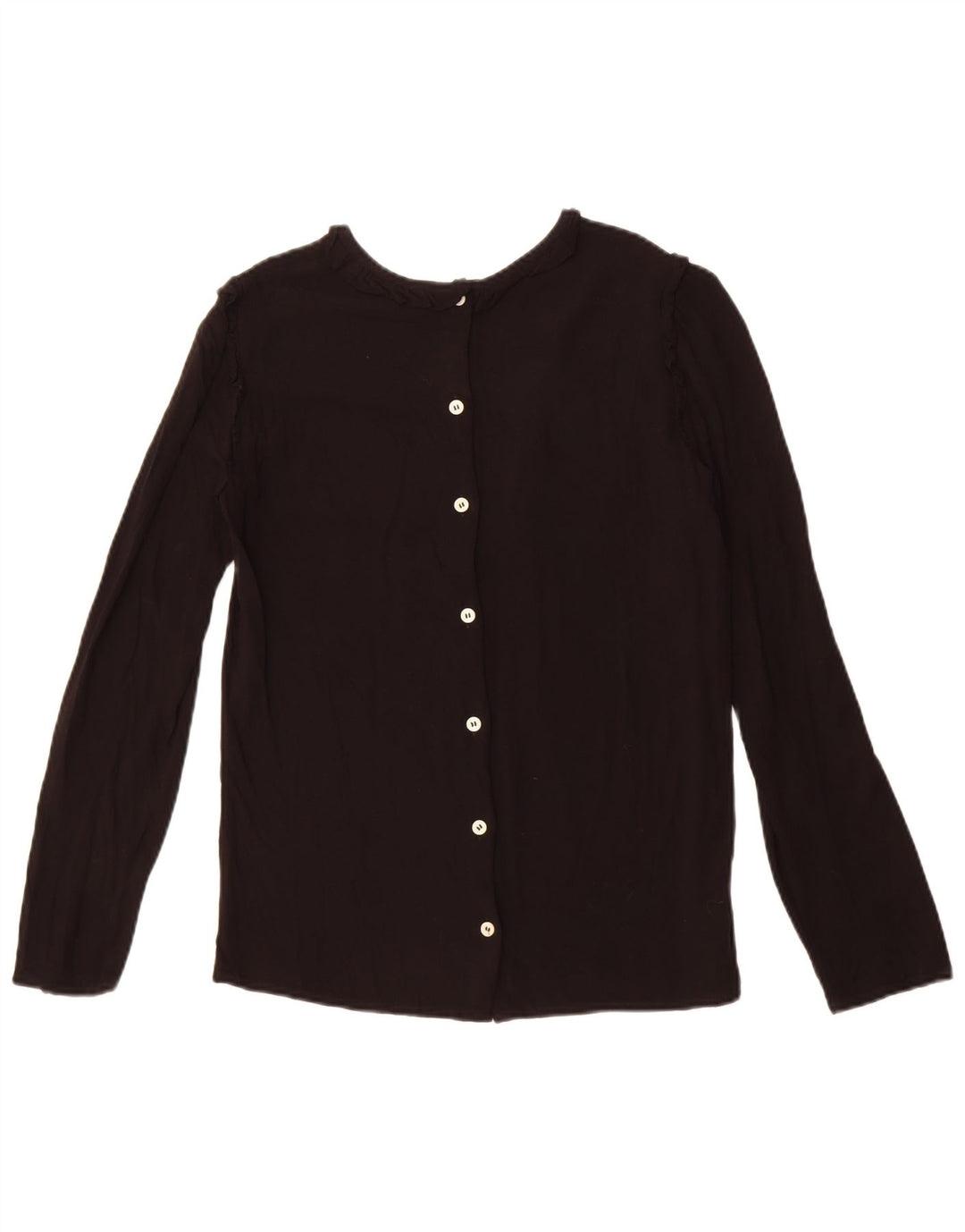 Benetton Dameskjortebluse UK 12 Medium Sort