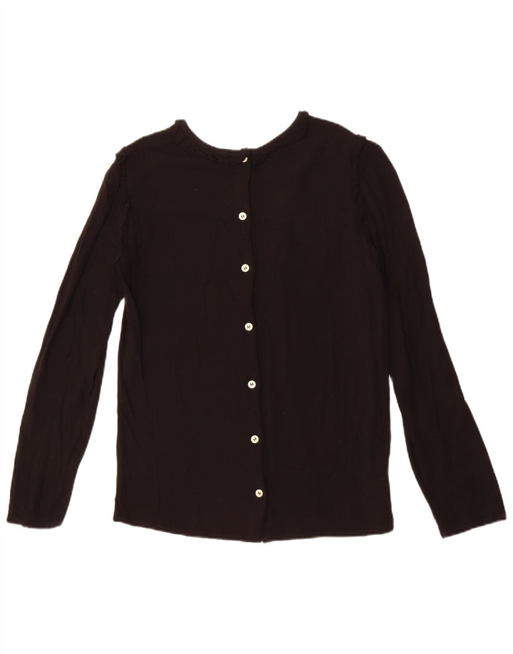 Benetton Dameskjortebluse UK 12 Medium Sort