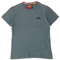 Superdry T-shirt top til mænd, stor blå flækket