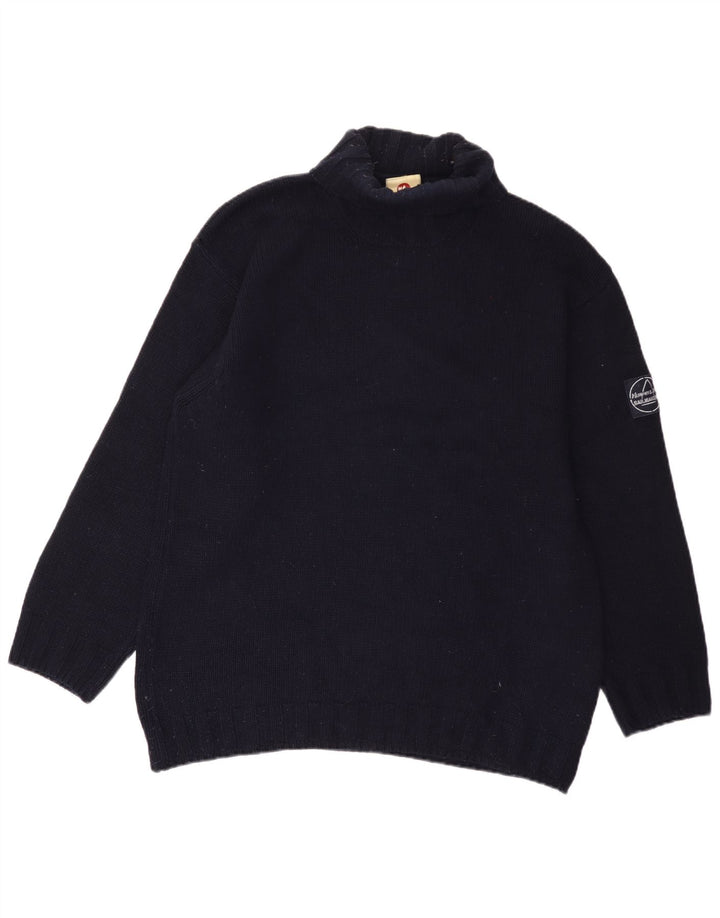 Murphy & Nye Herre rullehals sweater Stor marineblå uld