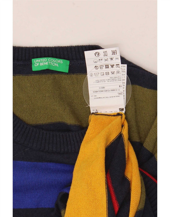 Benetton Boys Jumpertrøje med rund hals 11-12 år 2XL Flerfarvet