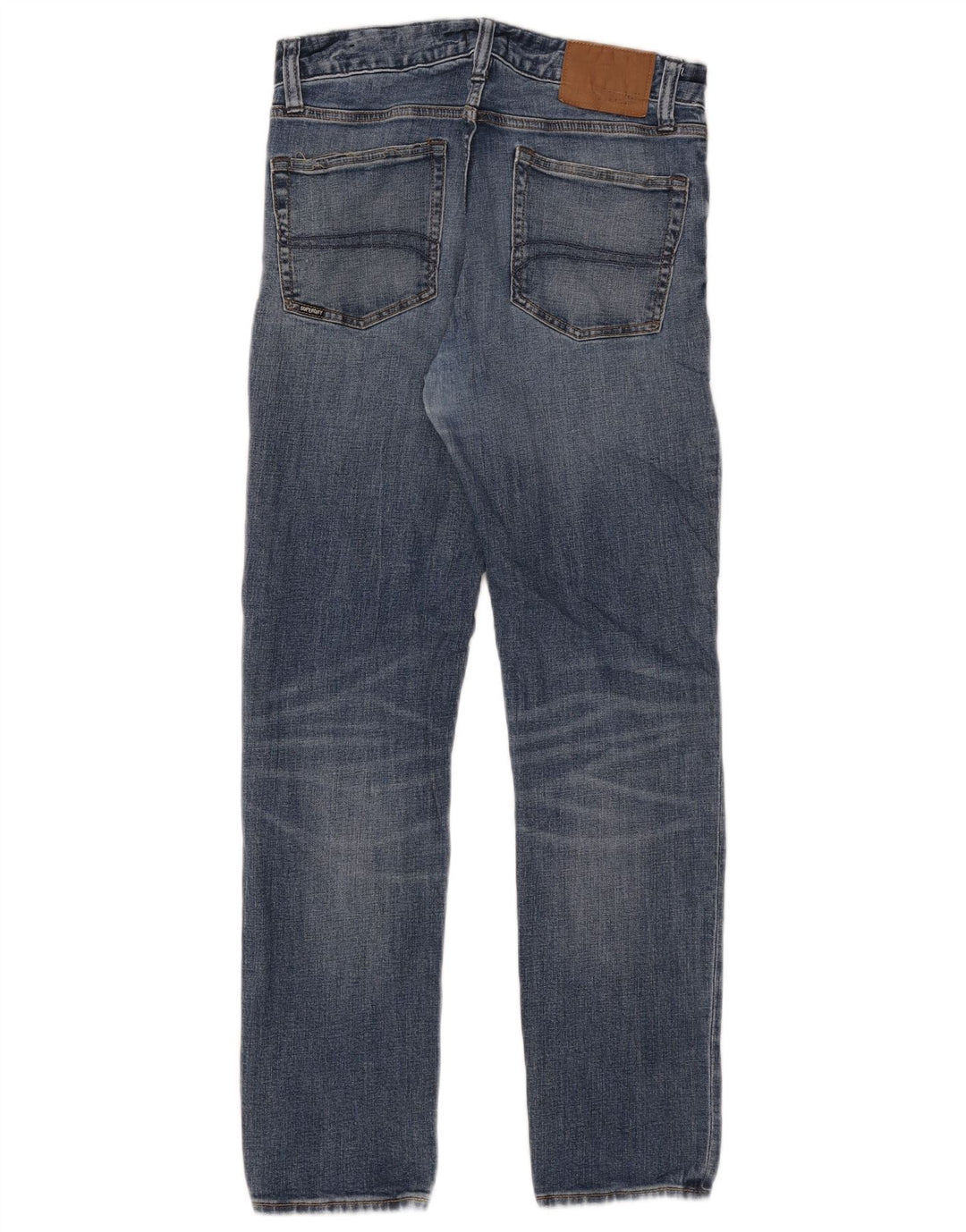 Superdry Dame Distressed Slim Jeans W30 L29 Blå Bomuld