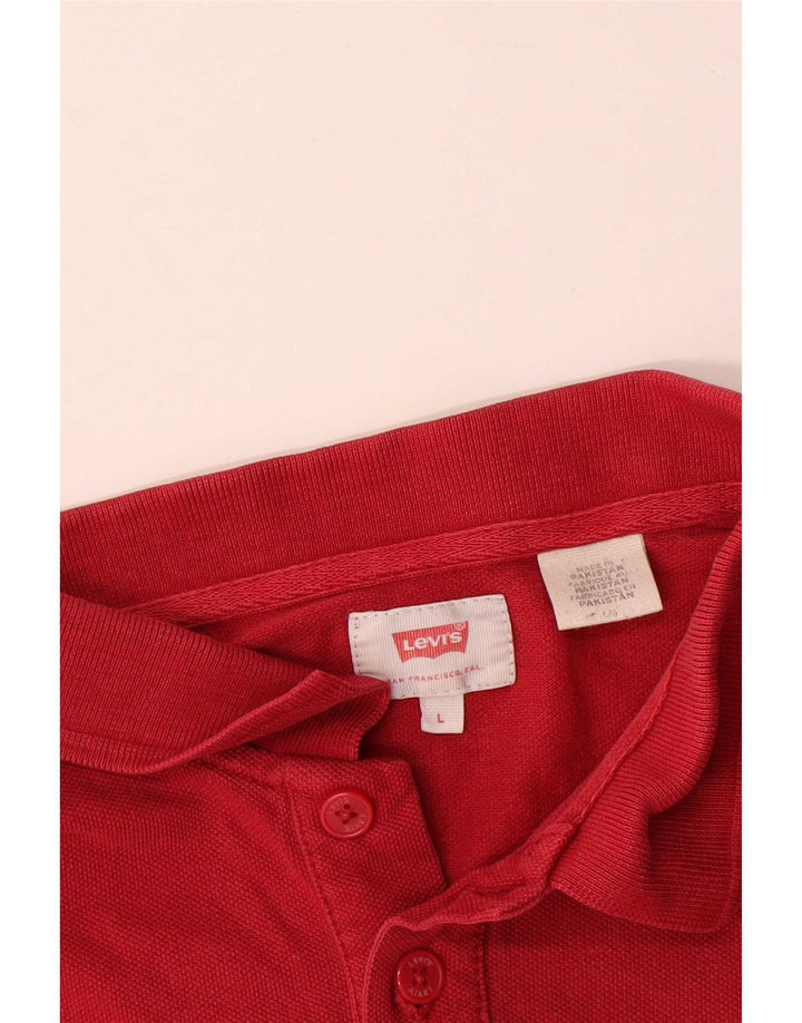 Levi's herre poloshirt stor rød bomuld
