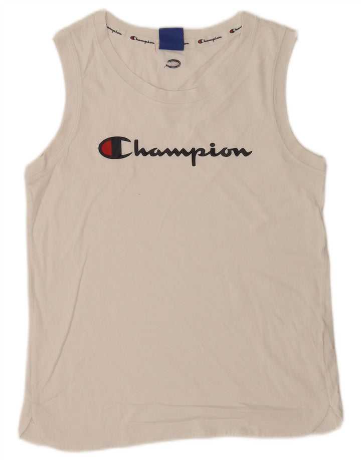 Champion Herre Grafisk Vest Top Lille Hvid Bomuld