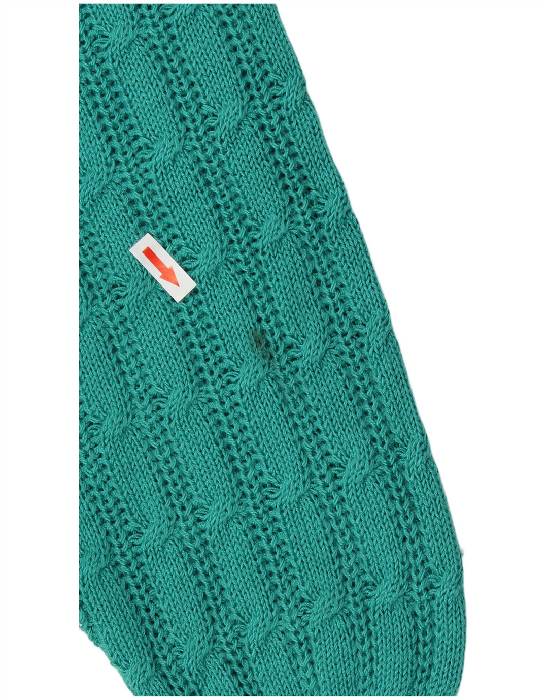 Vintage dame sweater med rund hals IT 50 XL turkis akryl