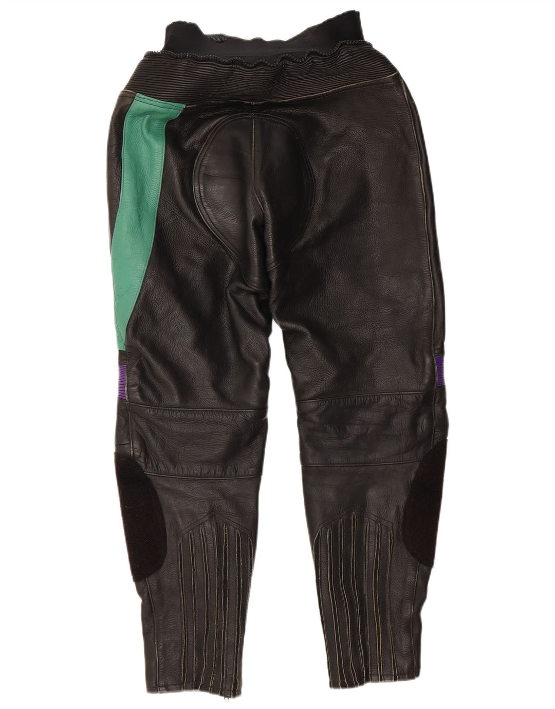 VINTAGE Damebukser EU 38 Medium W28 L27 Sort Colourblock Læder