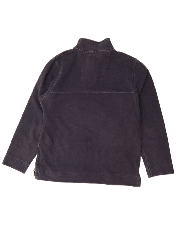 Besætningstøj Herre Zip Neck Sweatshirt Jumper Medium Navyblå Bomuld