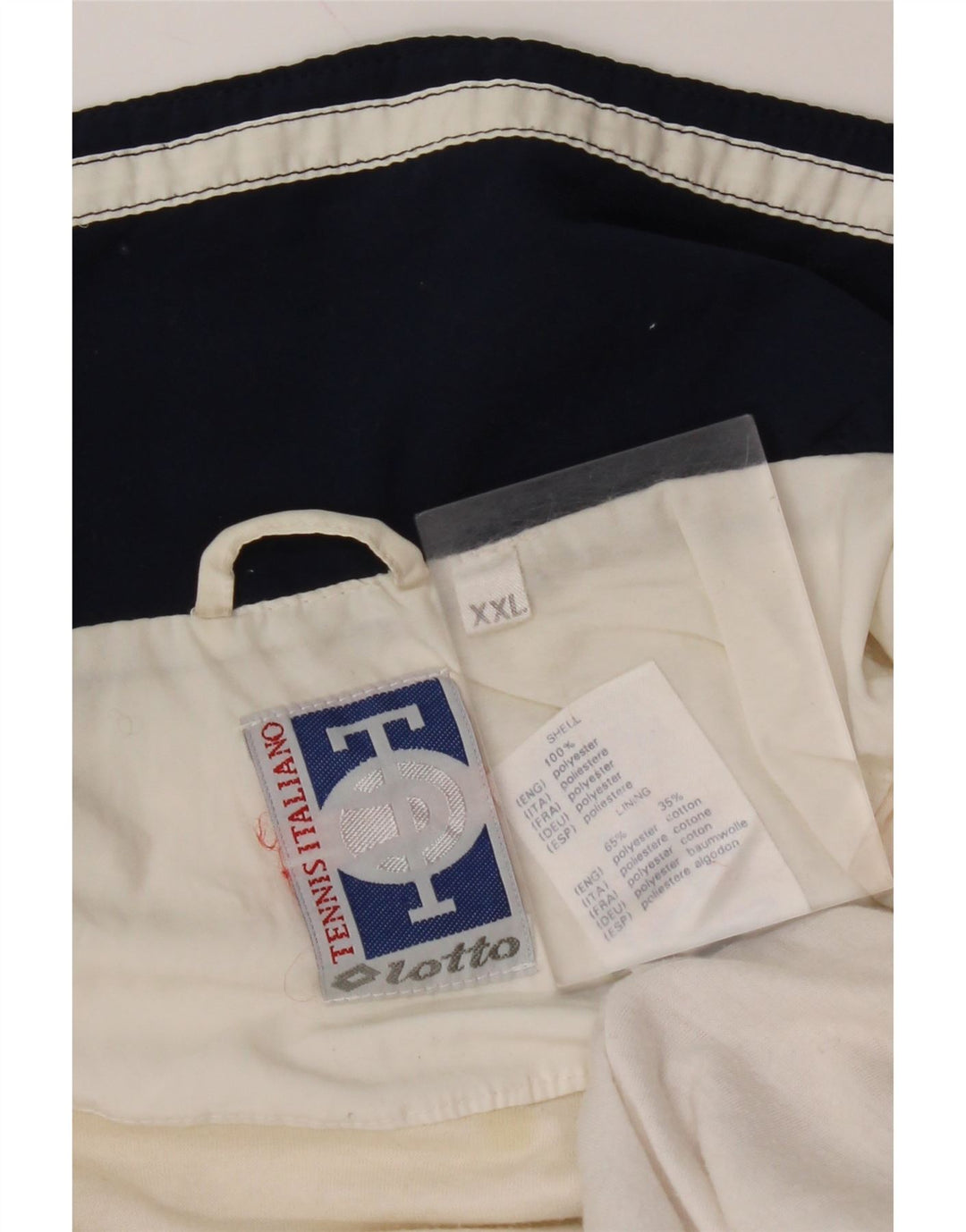 LOTTO Træningsdragt til mænd Topjakke 2XL Hvid Colourblock Polyester