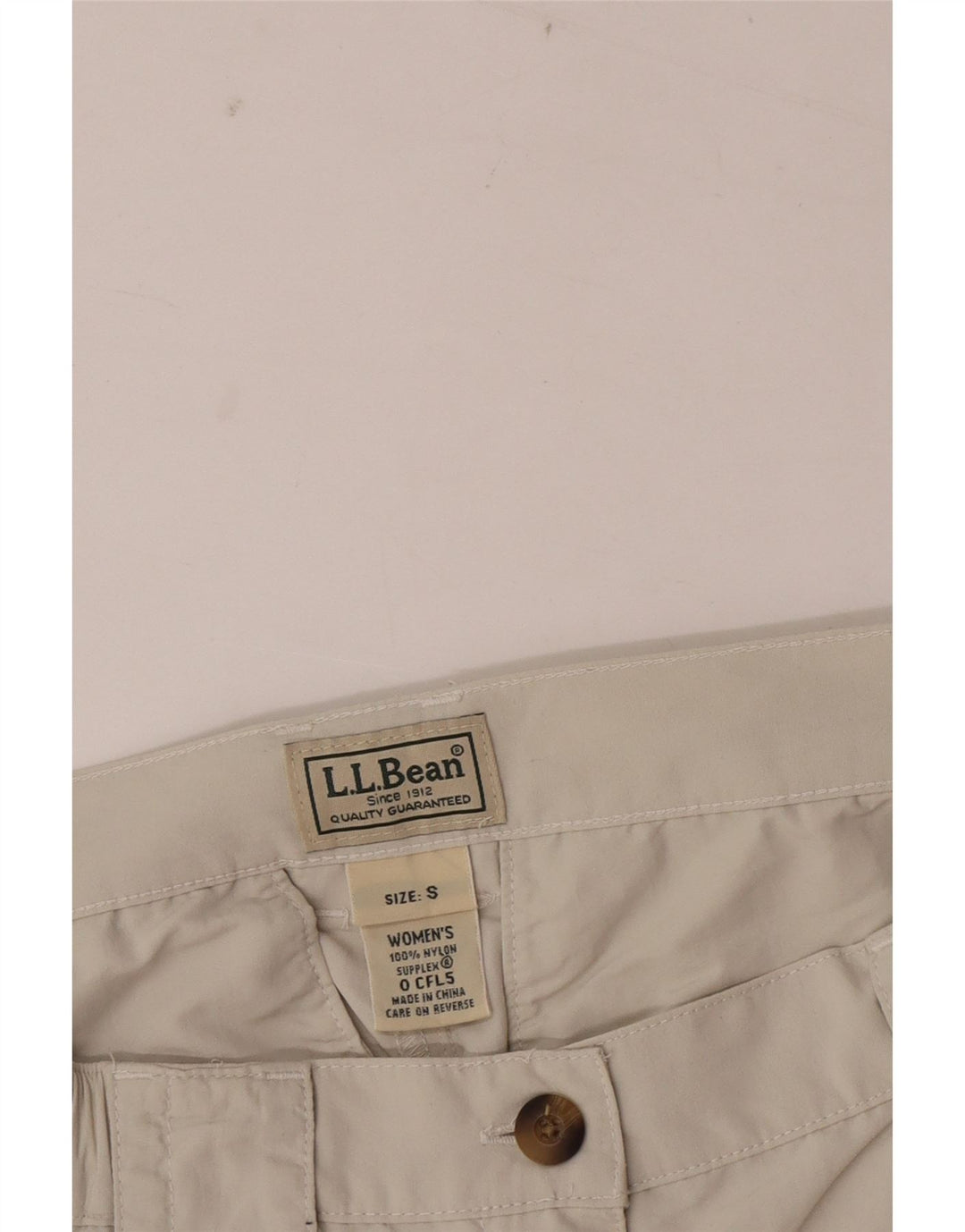 L.L.Bean Cargo Shorts til kvinder Small W26 Beige Nylon