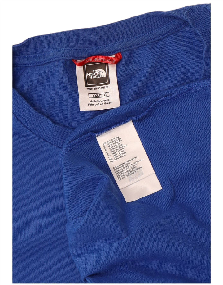 The North Face Herre Grafisk T-Shirt Top 2XL Blå Bomuld