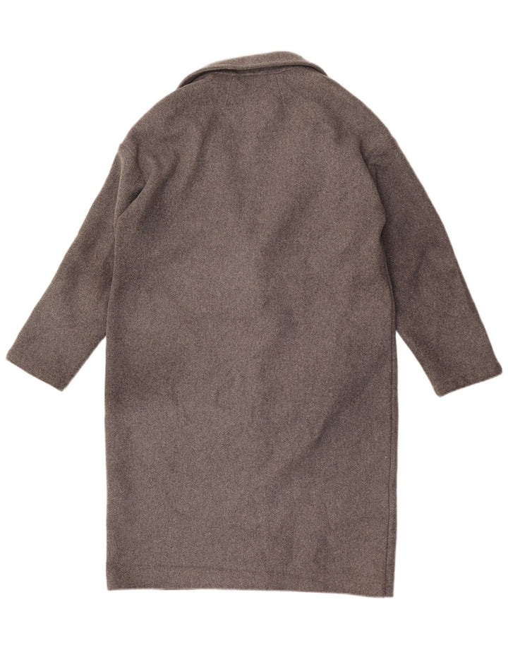 Topshop Dame Oversized Overfrakke UK 10 Small Grey Flecked Acryl