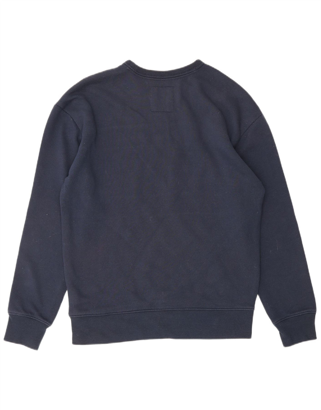 HOLLISTER Mens Graphic Sweatshirt Jumper Small Navy Blue Colourblock
