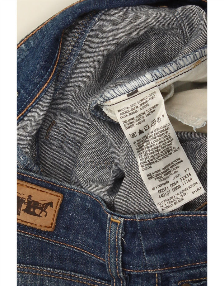 Levi's Dame 571 Slim Jeans W32 L34 Blå Bomuld
