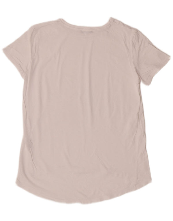 Zara Dame T-Shirt Top UK 10 Lille Hvid Bomuld