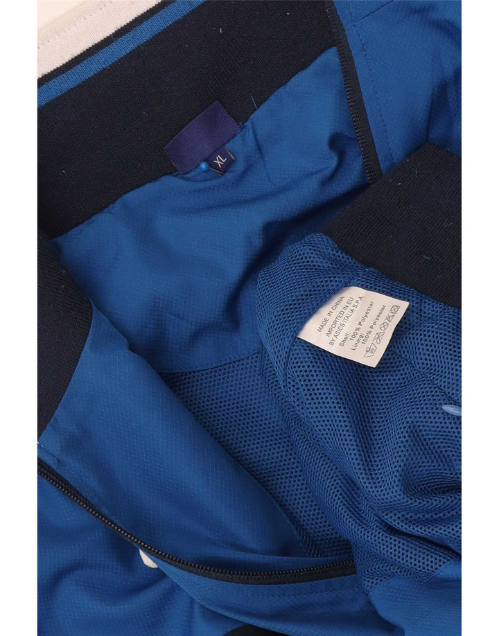 Asics Bomberjakke til mænd UK 42 XL Blå Colourblock Polyester