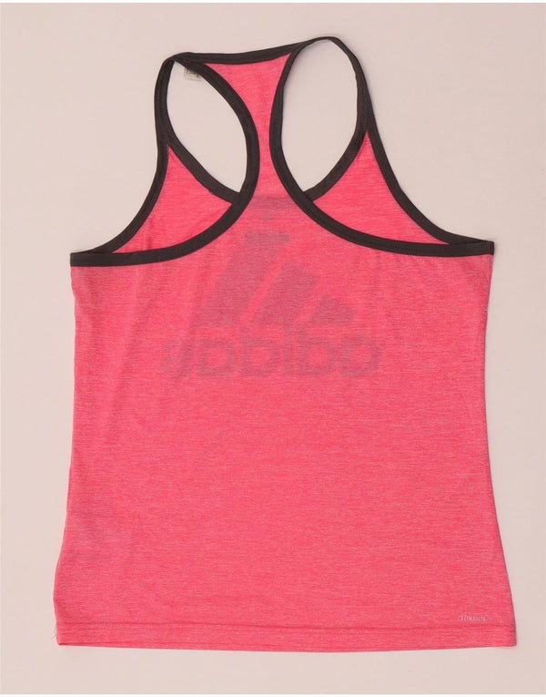 Adidas Dame Climacool Grafisk Vest Top UK 12/14 Medium Pink Polyester