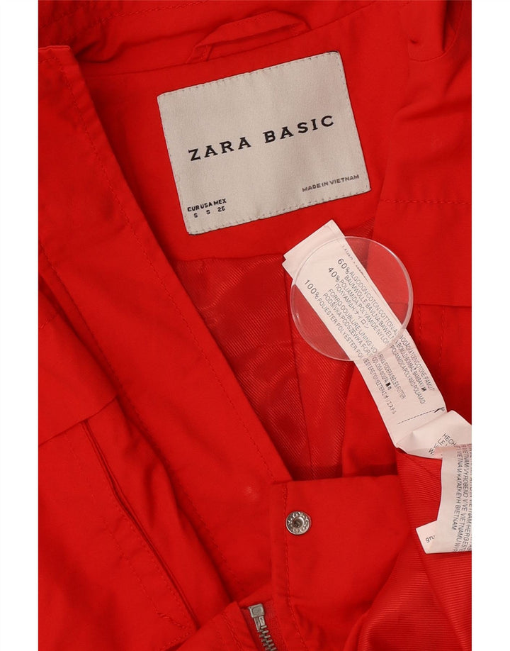 Zara Militærjakke til kvinder UK 10 Lille rød bomuld