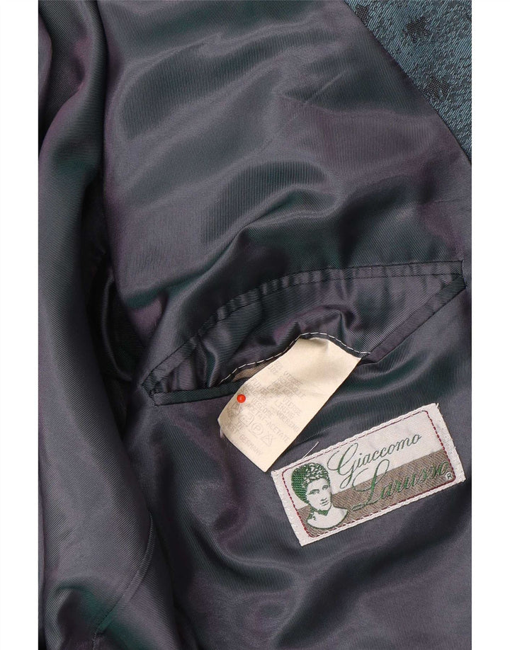 Giacomo Larusso Dame Abstrakt mønster Blazer Jacket UK 16 Large Blue
