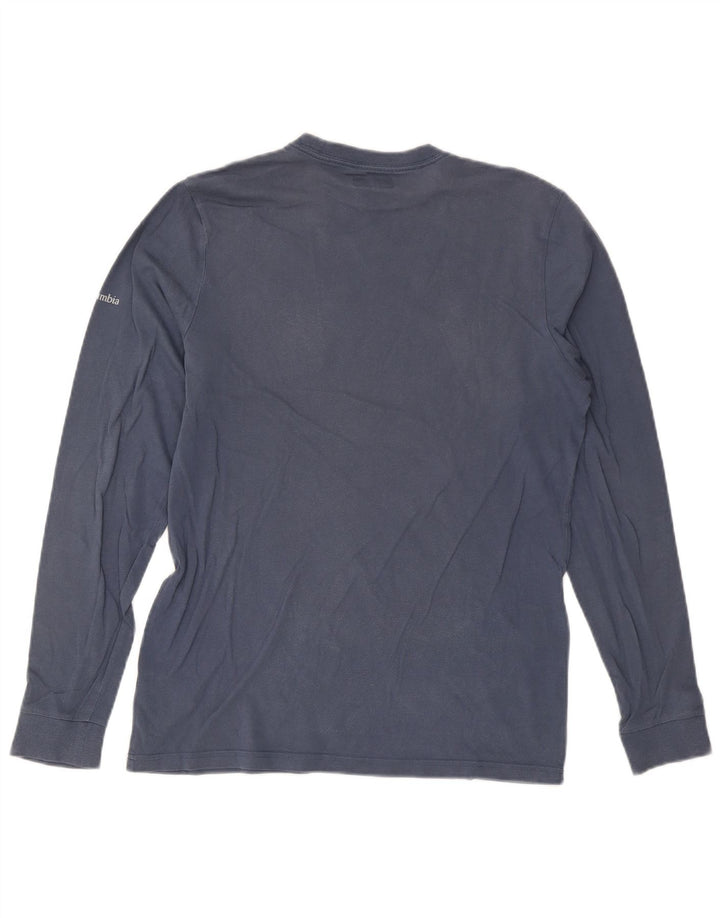 Columbia Herre grafisk top langærmet mellemblå bomuld