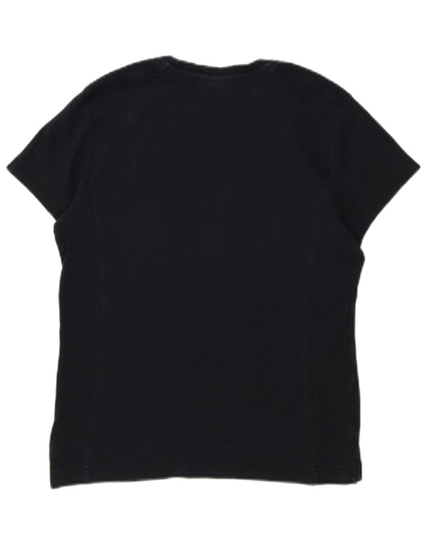 CHAMPION Dame Easy Fit T-Shirt Top UK 14 Large Navy Blue