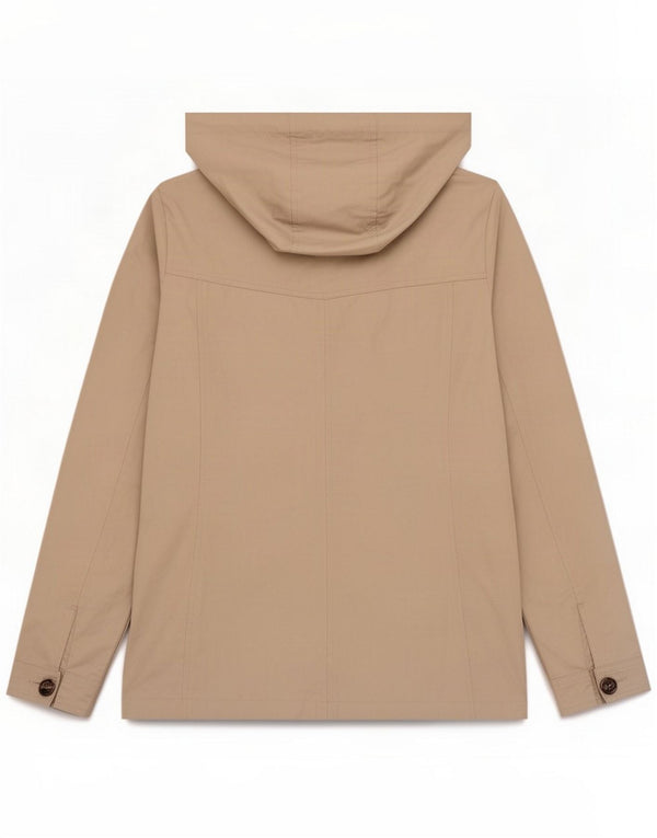 Marks & Spencer Dame Hooded Utility Jacket UK 8 Small Beige Cotton