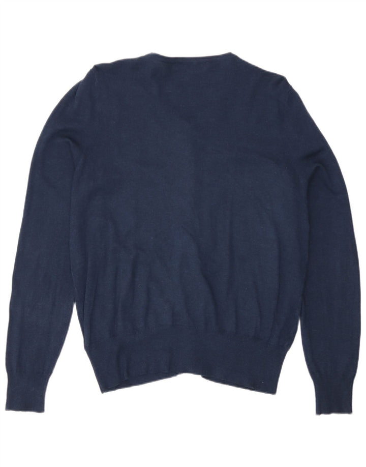 Marks & Spencer Dame Cardigan Sweater UK 14 Large Navy Blue Viscose
