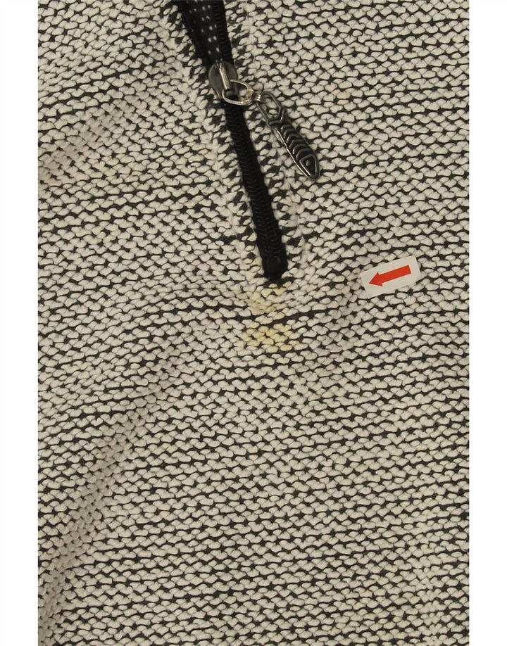 Weird Fish Herre Zip Neck Sweatshirt Jumper Medium Grå Bomuld